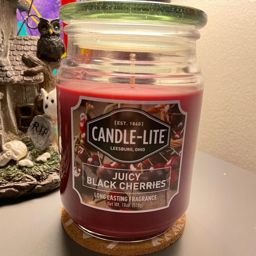 Candle-lite Juicy Black Cherries Candle NWOT